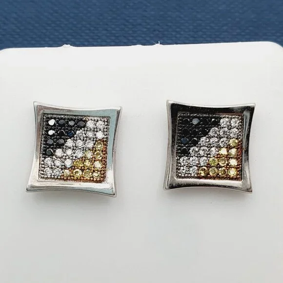 925 Sterling Silver Plated CZ Earrings, EVBRS688